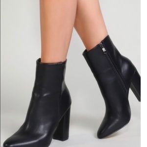 Black Ankle Boots With Block Heel
